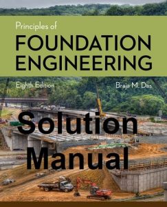 Solution Manual for Principles of Foundation Engineering Braja Das