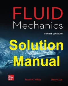 Solution Manual for Fluid Mechanics 9th Edition Frank White
